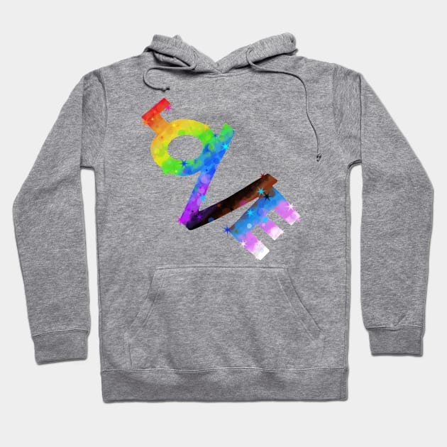 Love Progress Pride Flag Hoodie by Art by Veya